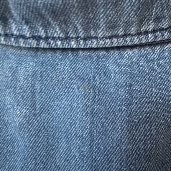 COS demin boxy oversized cropped short sleeved button down - Picture 3 of 4